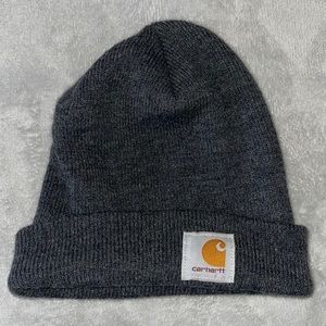 CARHARTT Gray Static Acrylic Beanie One Size Made In USA Unisex Hat